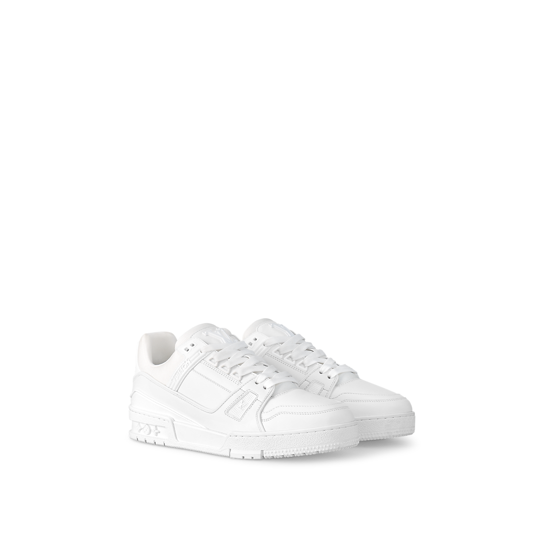 Louis Vuitton Trainer Blanc – louis vuitton lv trainer sneaker AQ9U1APC01 PM2 Front view 1