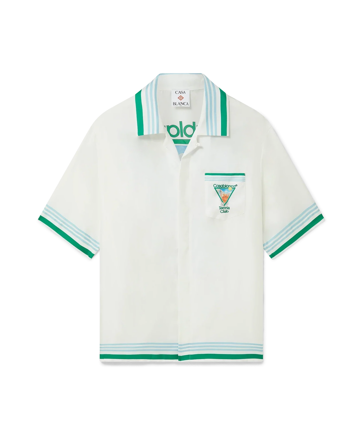 Metaphysical Tennis Icon Short Sleeve Silk Shirt — image 1