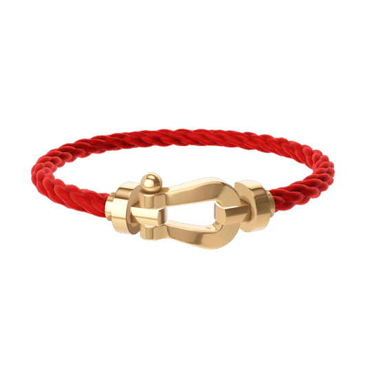 Fred - Bracelet Force 10 Rouge / Or Jaune — image 1