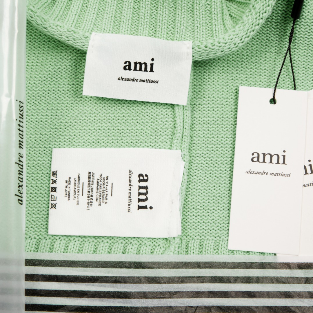 Pull Ami Paris Vert — image 5