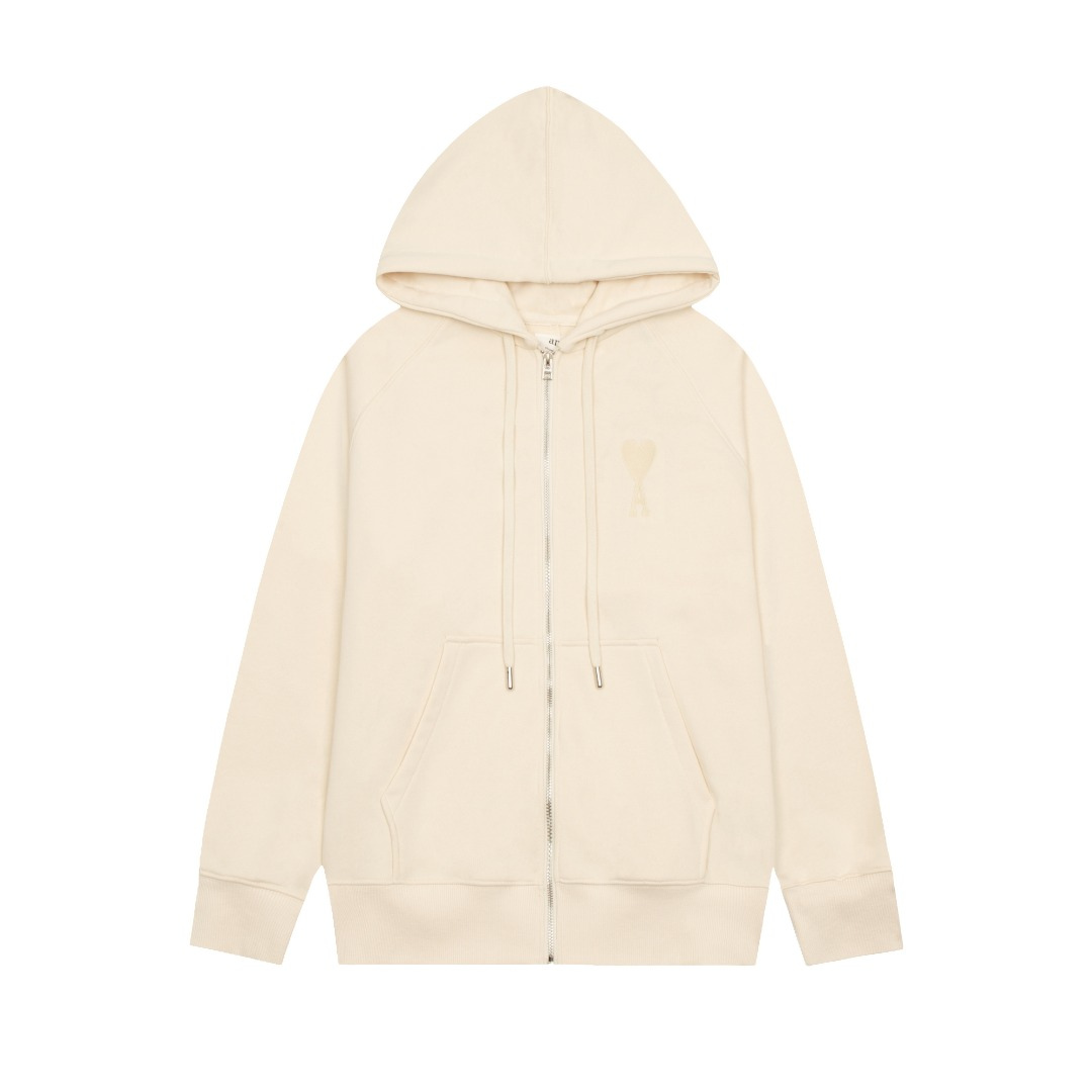 Veste Ami Paris Beige Cœur Beige — image 1