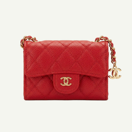 Pochette à Chaîne Matelassée - Rouge — image 1