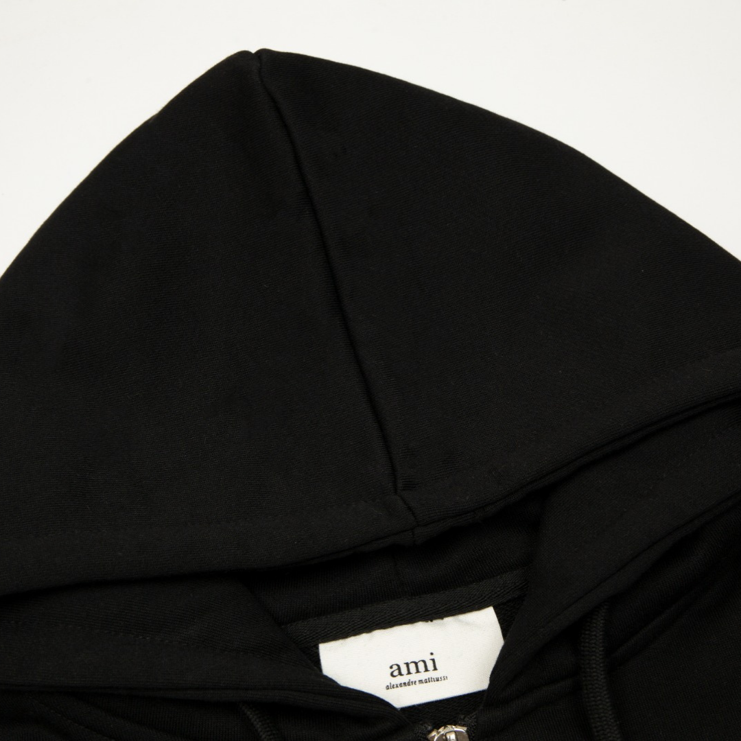 Veste Ami Paris Noir Cœur Rouge — image 4