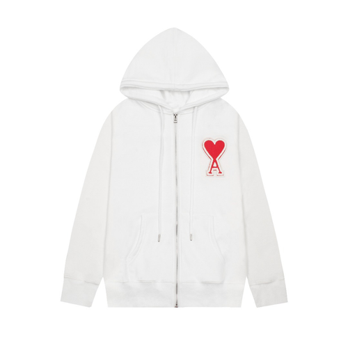 Veste Ami Paris Blanc Cœur Rouge — image 1