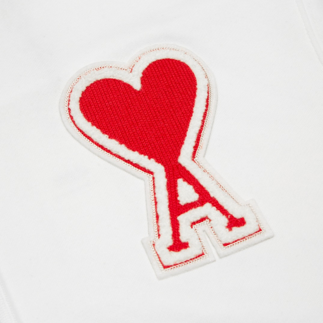 Veste Ami Paris Blanc Cœur Rouge — image 5