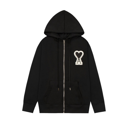Veste Ami Paris Blanc Cœur Noir — image 1