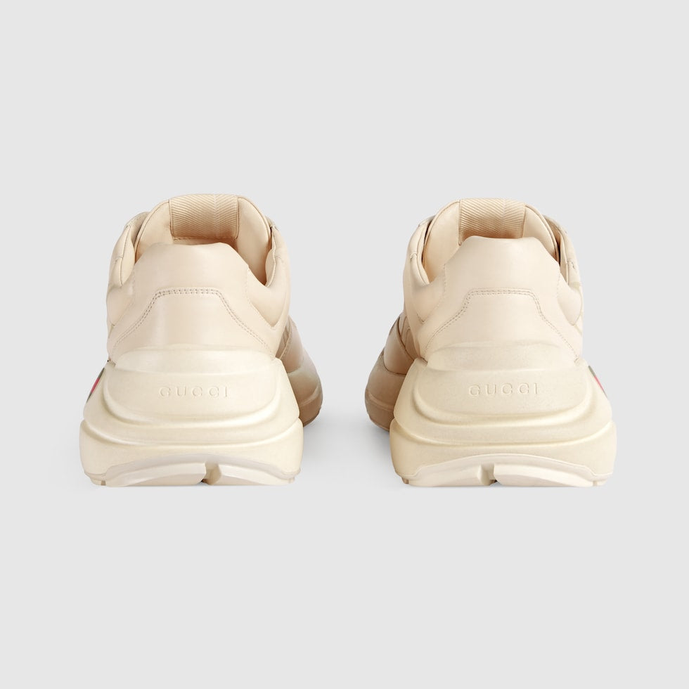 Baskets En Cuir Rhyton Avec Logo Gucci Pour Homme - Luxery Shop