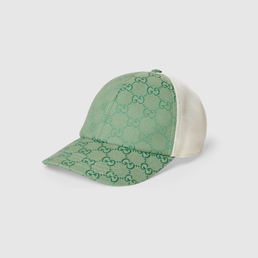 CASQUETTE EN TOILE ORIGINAL GG VERT BLANC — image 1