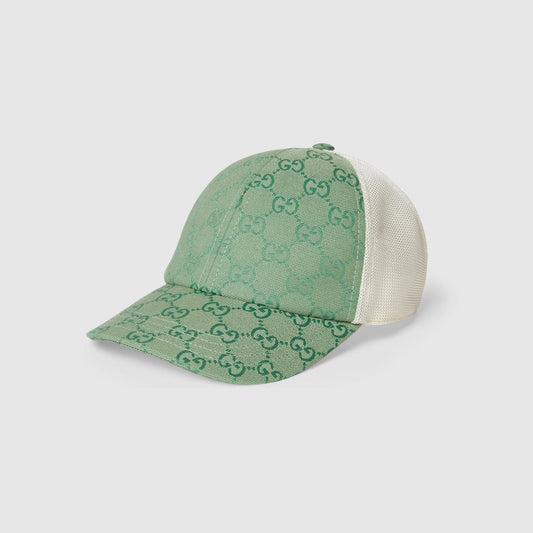 CASQUETTE EN TOILE ORIGINAL GG VERT BLANC — image 1