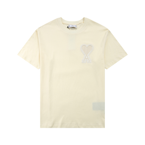 T-shirt Ami Paris Beige Coeur Beige — image 1