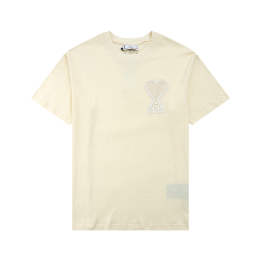 T-shirt Ami Paris Beige Coeur Beige — image 1