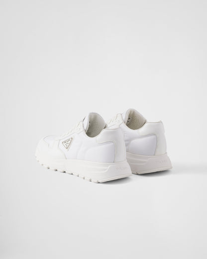 Basket Prada Blanc en cuir brossé - basket Prada