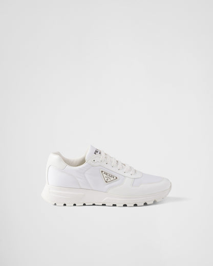Basket Prada Blanc en cuir brossé - basket Prada