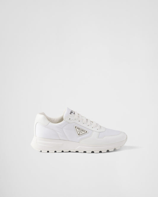 Basket Prada Blanc en cuir brossé - basket Prada