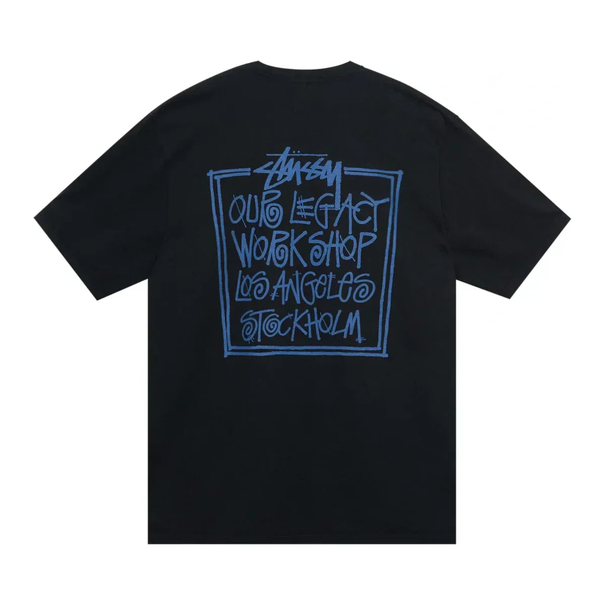 Stussy x Our Legacy Frame Pigment Dyed Tee Black — image 1