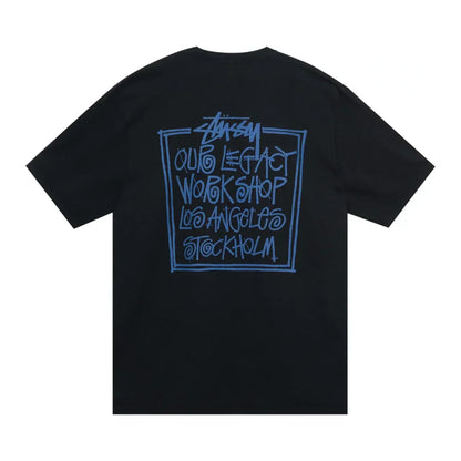 Stussy x Our Legacy Frame Pigment Dyed Tee Black — image 1
