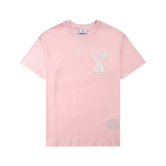 T-shirt Ami Paris Rose Coeur Rose — image 1