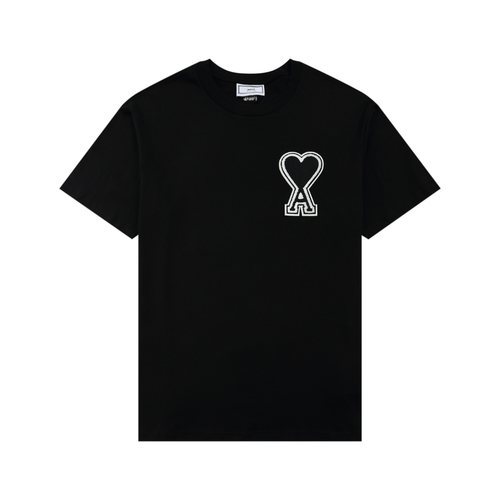 T-shirt Ami Paris Noir Coeur Noir — image 1