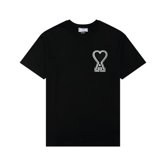 T-shirt Ami Paris Noir Coeur Noir — image 1