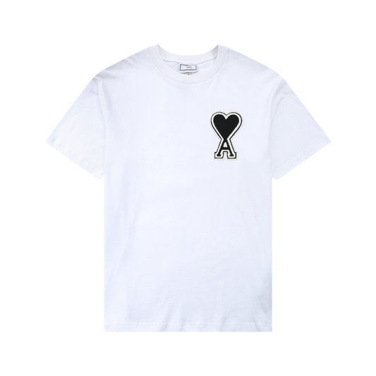 T-shirt Ami Paris Blanc Coeur Noir — image 1