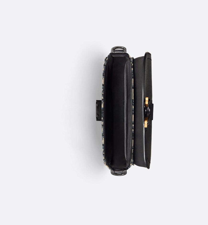Mini sac Messenger à rabat Saddle Noir et Beige Dior — image 6