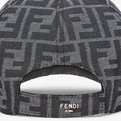 Casquette de baseball en tissu jacquard FF bleu — image 2