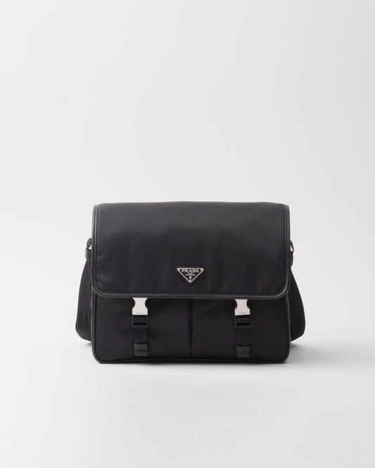 Sac porté épaule en Re-Nylon et cuir Saffiano Prada — image 1