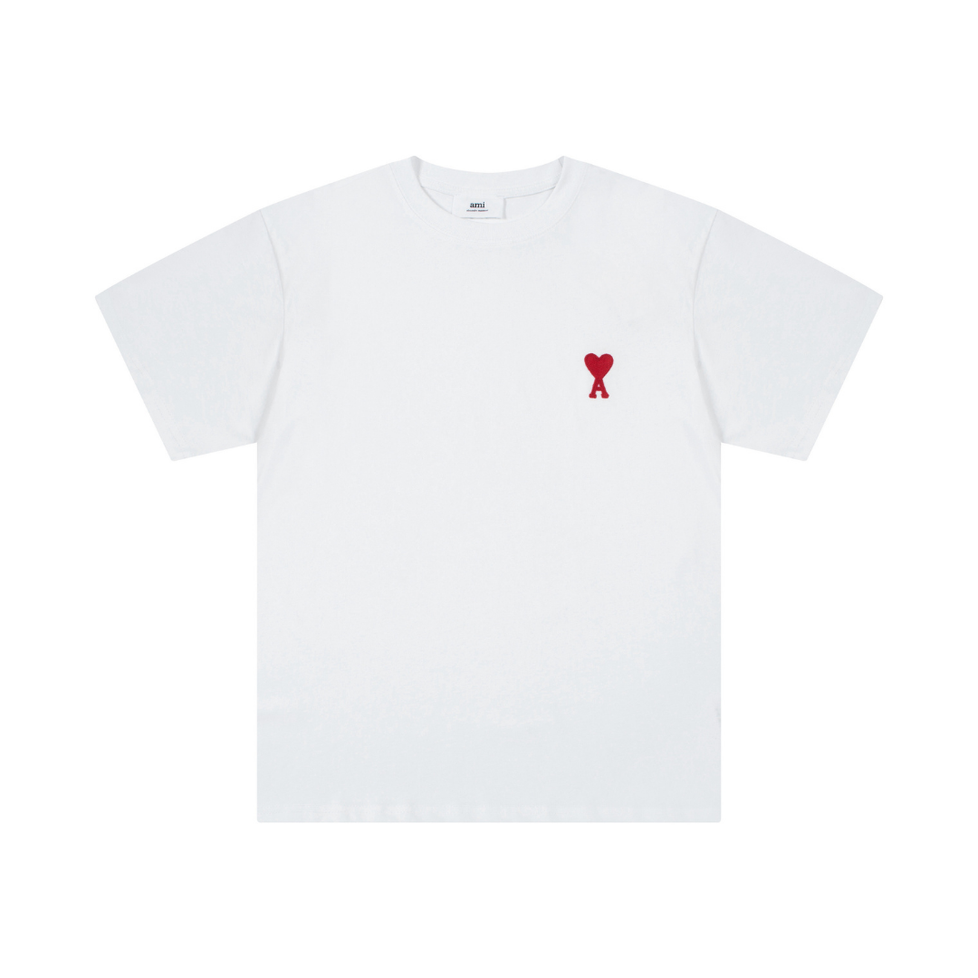 T-shirt Ami Paris Blanc Coeur Rouge Little — image 1