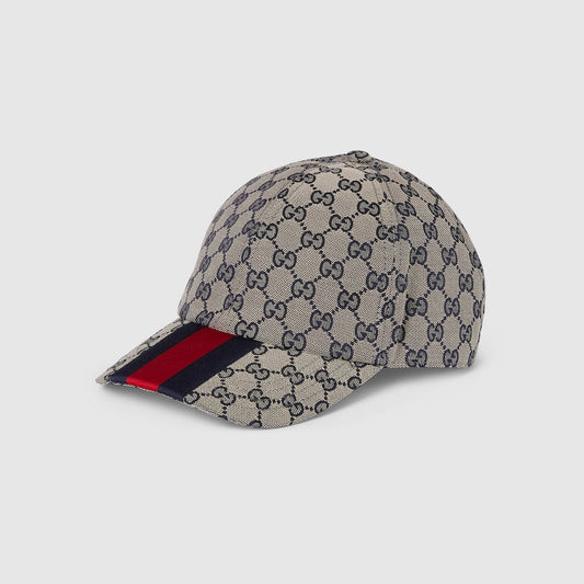 CASQUETTE DE BASE-BALL EN TOILE GG D'ORIGINE Beige BLEU — image 1