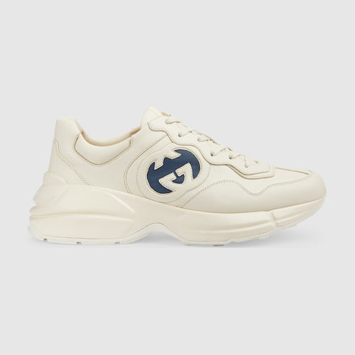 Baskets En Cuir Rhyton Avec Logo Gucci Pour Homme - Luxery Shop