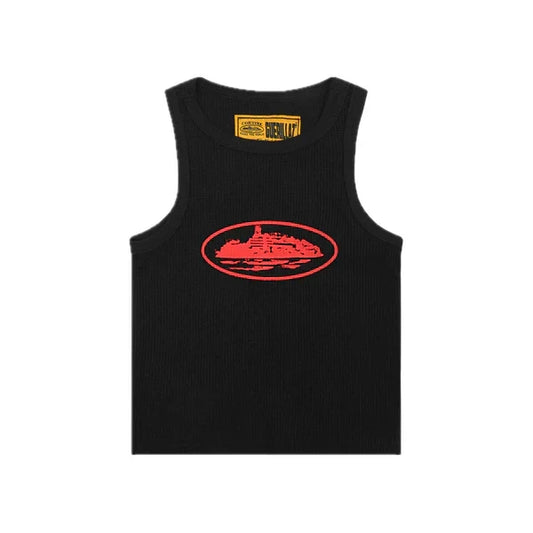 Corteiz Alcatraz Tank Top Black/Red — image 1