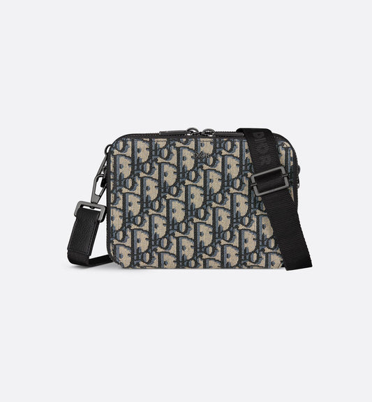 Pochette zippée à bandoulière beige Dior — image 1