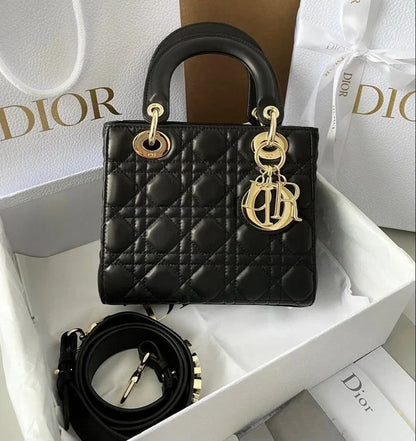 Sac Dior Lady Noir Finition Or — image 2