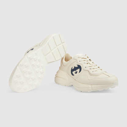 Baskets En Cuir Rhyton Avec Logo Gucci Pour Homme - Luxery Shop