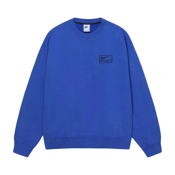 Stussy x Nike Fleece Crew Blue — image 1