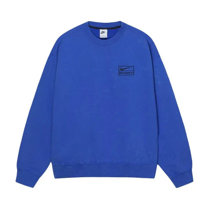 Stussy x Nike Fleece Crew Blue — image 1
