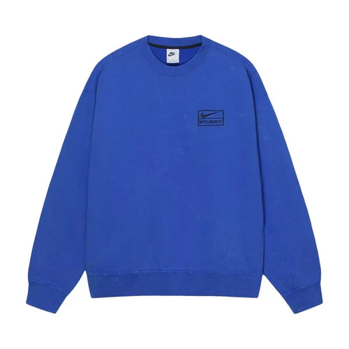 Stussy x Nike Fleece Crew Blue — image 1