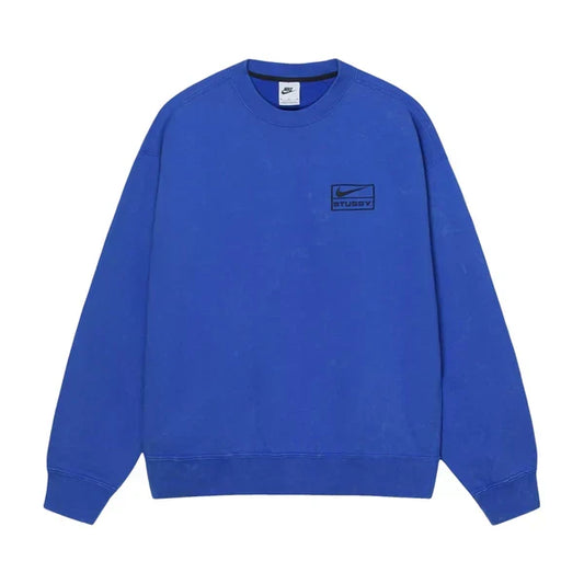 Stussy x Nike Fleece Crew Blue — image 1