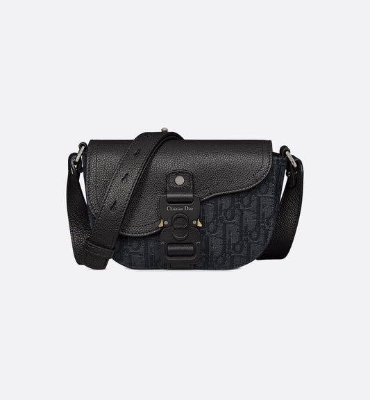 Mini sac Messenger à rabat Saddle Noir Dior — image 1