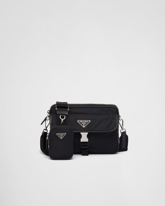 Sac porté épaule en Re-Nylon et cuir Saffiano Prada — image 1