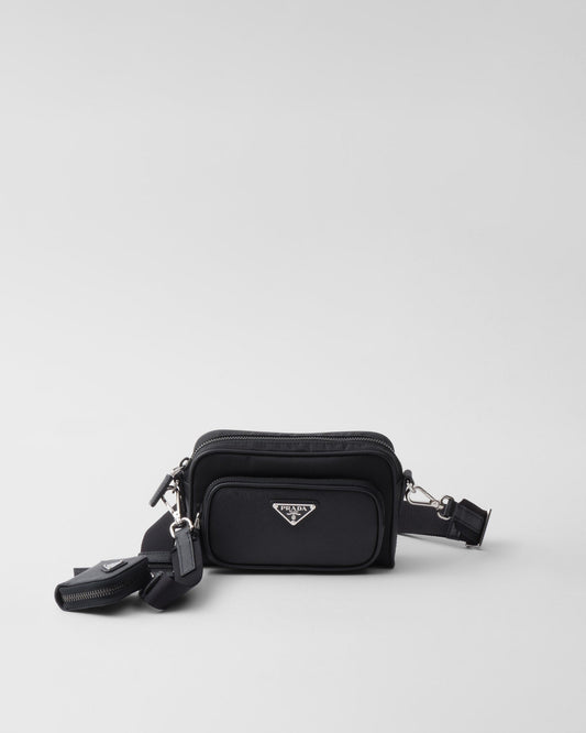 Sac porté épaule en Re-Nylon et cuir Saffiano Prada — image 1