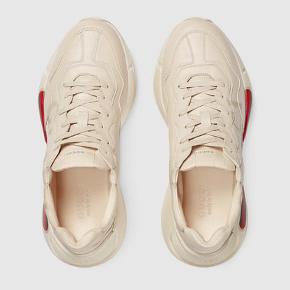 Baskets En Cuir Rhyton Avec Logo Gucci Pour Homme - Luxery Shop