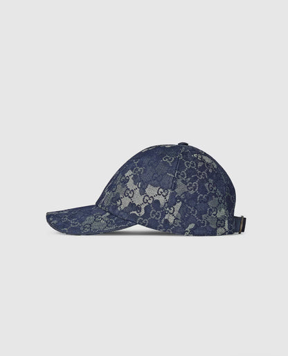 Casquette en denim GG avec détail bande Web — image 2