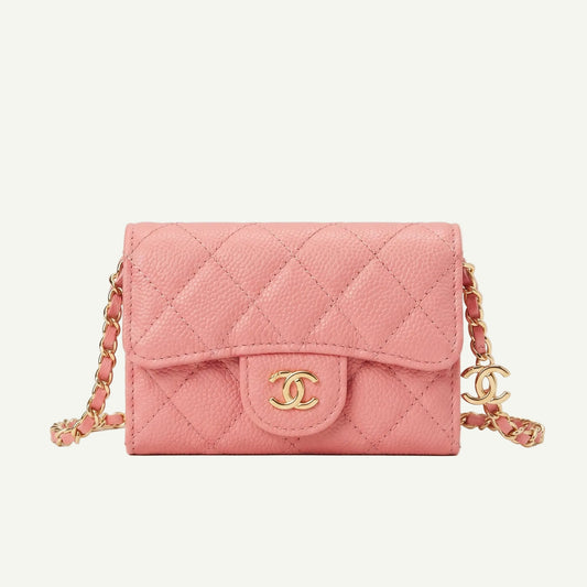 Pochette à Chaîne Matelassée - Rose — image 1