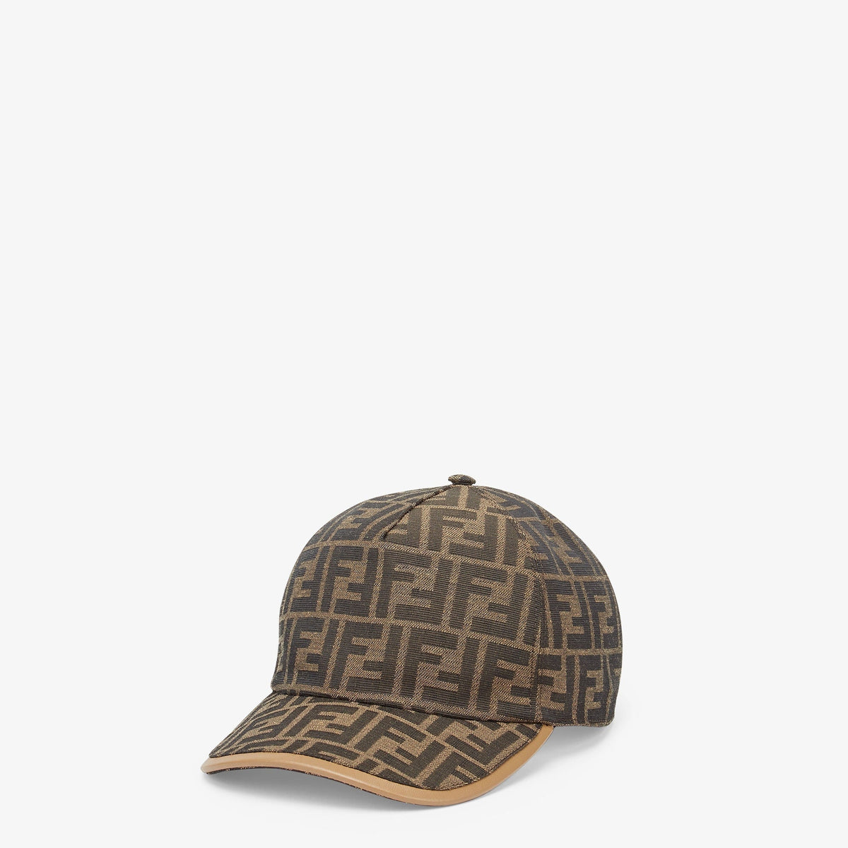Casquette de baseball en tissu jacquard FF brun — image 1