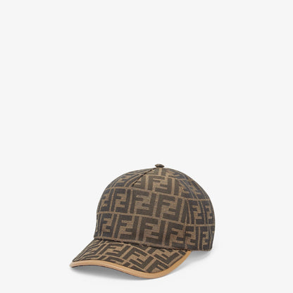 Casquette de baseball en tissu jacquard FF brun — image 1