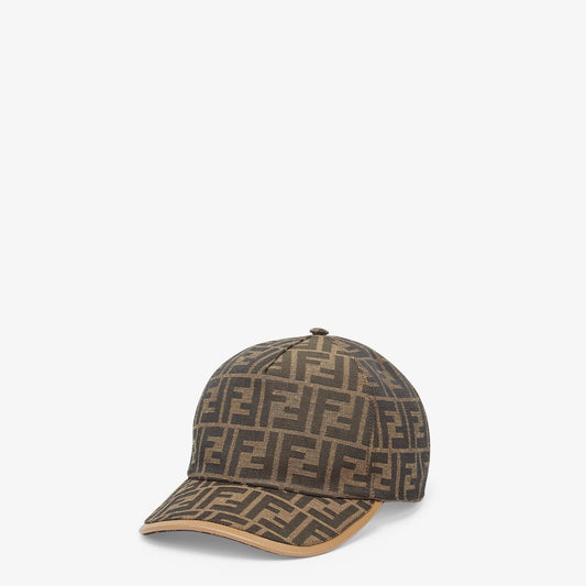 Casquette de baseball en tissu jacquard FF brun — image 1