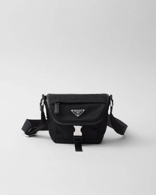 Sac porté épaule en Re-Nylon et cuir Saffiano Prada — image 1
