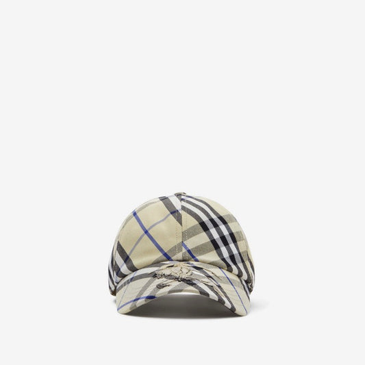 Casquette de baseball en coton mélangé Check EKD LICHEN — image 1