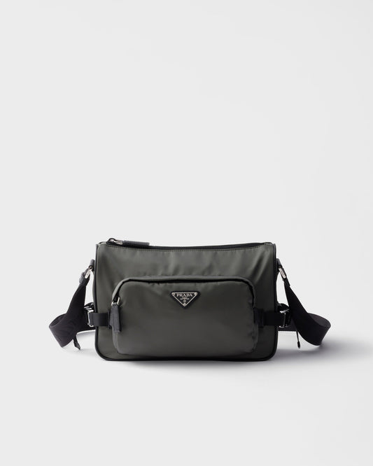 Sac de taille moyenne porté épaule en Re-Nylon et cuir Saffiano Prada — image 1